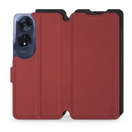 Phone Case OPPO A60 - Design Dark Red with Black