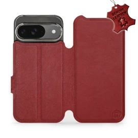 Hülle für Google Pixel 9 - Farbe Dark Red Leather