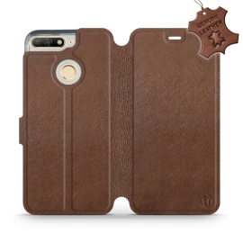 Phone Case Huawei Honor 7A - Design Brown Leather