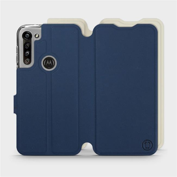 Phone Case Motorola Moto G8 Power - Design Navy with Platinum