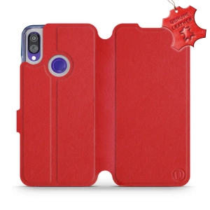 Phone Case Xiaomi Redmi Note 7 - Design Red Leather