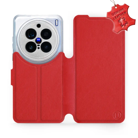 Phone Case Vivo X200 Pro 5G - Design Red Leather