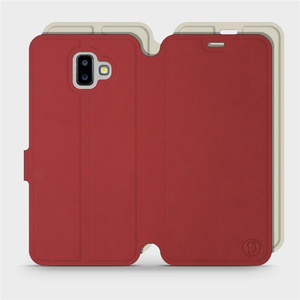 Etui Soft Touch do Samsung Galaxy J6 Plus 2018 - wzór Zachodząca czerwień z platyną