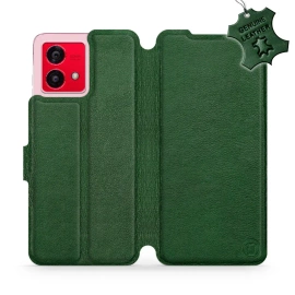 Phone Case Motorola Moto G84 - Design Green Leather