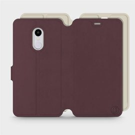 Hülle für Xiaomi Redmi Note 4X - Farbe Burgund mit Platin