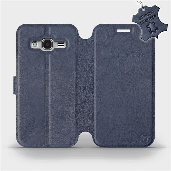 Phone Case Samsung Galaxy J3 2016 - Design Blue Leather