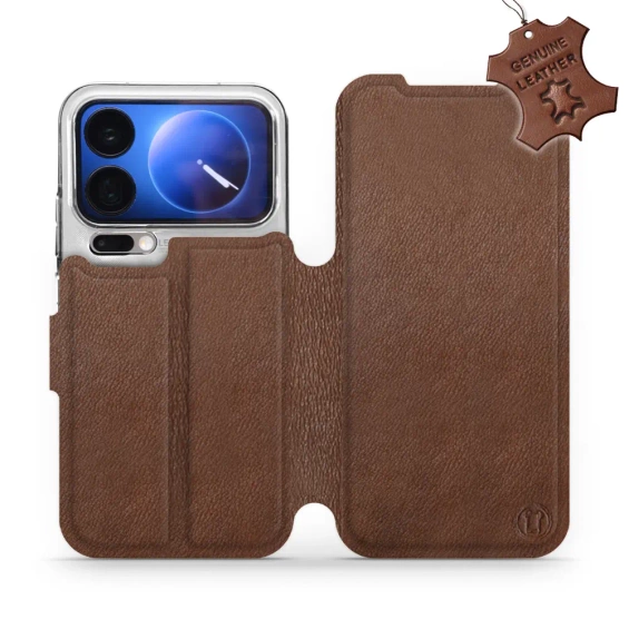 Phone Case Xiaomi 17 Pro - Design Brown Leather
