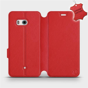 Phone Case HTC U11 - Design Red Leather