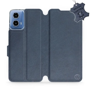 Phone Case Motorola Moto G34 5G - Design Blue Leather