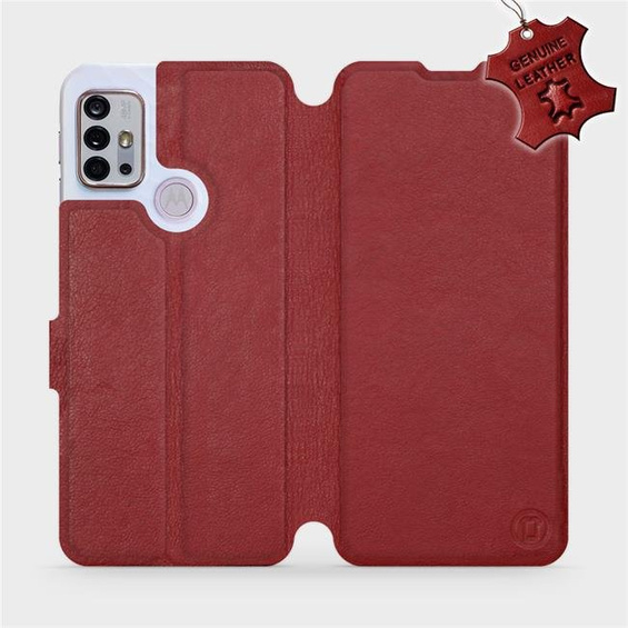 Hülle für Motorola Moto G10 - Farbe Dark Red Leather