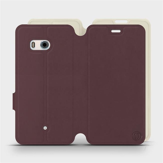 Phone Case HTC U11 - Design Burgundy with Platinum