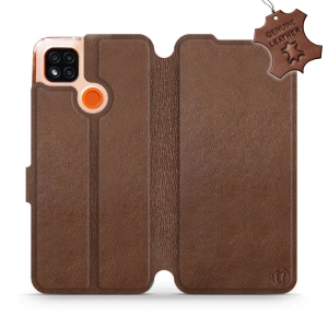 Hülle für Xiaomi Redmi 9C - Farbe Brown Leather