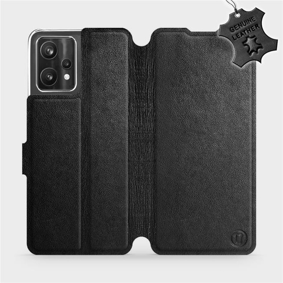 Phone Case Realme 9 5G - Design Black Leather