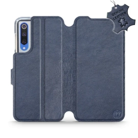 Etui ze skóry naturalnej do Xiaomi Mi 9 SE - wzór Blue Leather