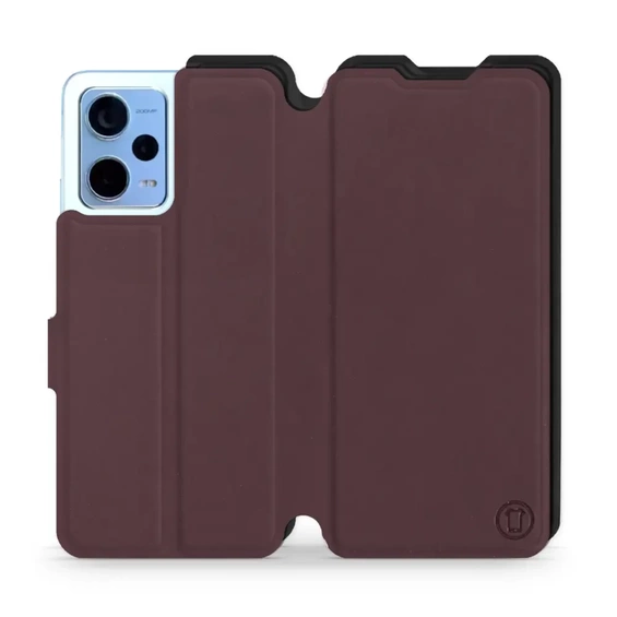 Phone Case Xiaomi Redmi Note 12 5G - Design Burgundy with Black