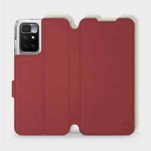 Etui Soft Touch do Xiaomi Redmi 10 - wzór Zachodząca czerwień z platyną