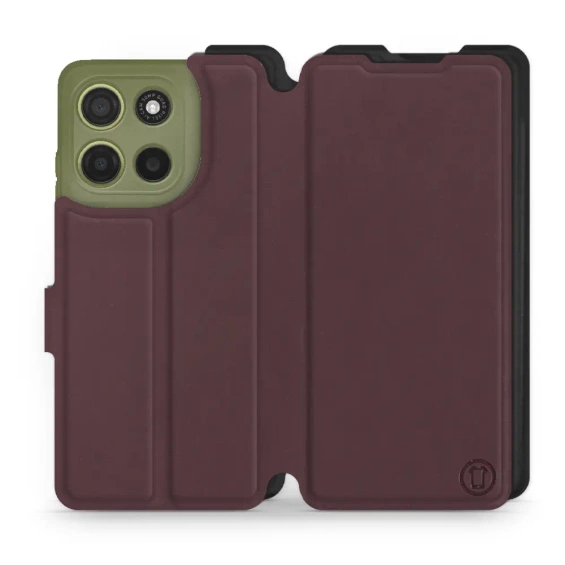 Phone Case Motorola Moto G15 - Design Burgundy with Black