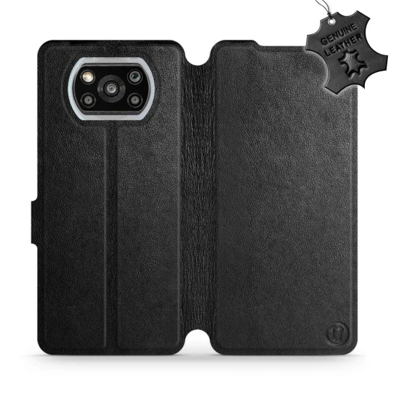 Phone Case Xiaomi POCO X3 Pro - Design Black Leather