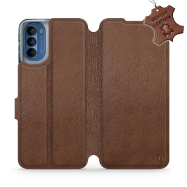 Hülle für Motorola Moto G41 - Farbe Brown Leather