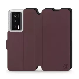Phone Case Xiaomi POCO F5 Pro - Design Burgundy with Black