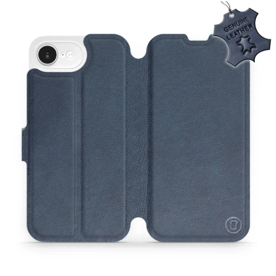 Phone Case Apple iPhone 16e - Design Blue Leather