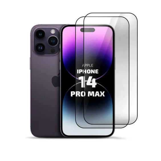 2-Pack Tempered Glass Clear for Apple iPhone 14 Pro Max