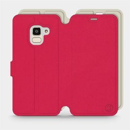 Phone Case Samsung Galaxy J6 2018 - Design Red with Platinum