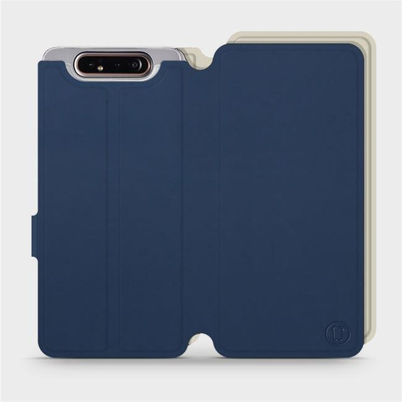 Hülle für Samsung Galaxy A80 - Farbe Marineblau mit Platin