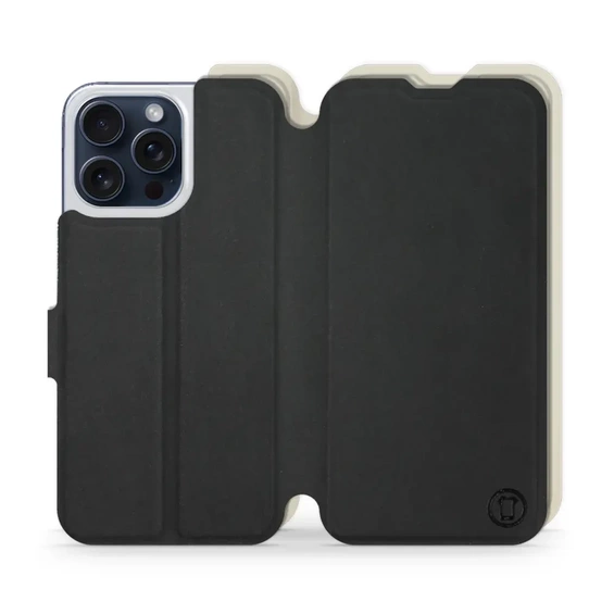 Phone Case Apple iPhone 15 Pro Max - Design Black with Platinum