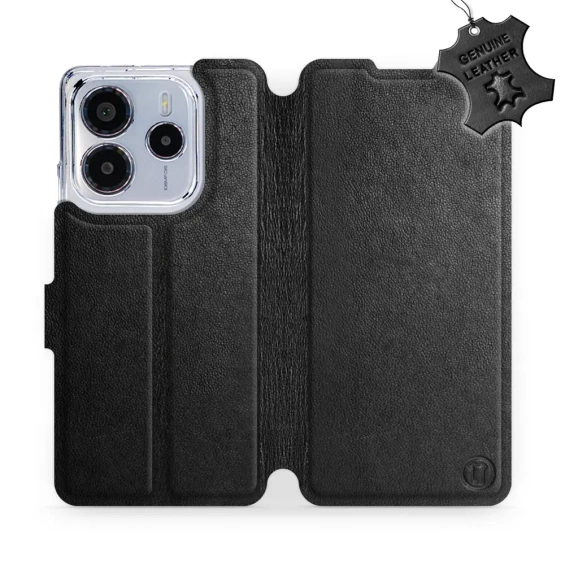 Phone Case Xiaomi Redmi Note 14 5G - Design Black Leather