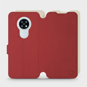 Etui Soft Touch do Nokia 6.2 - wzór Zachodząca czerwień z platyną