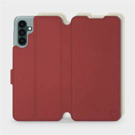 Phone Case Samsung Galaxy A04S - Design Dark Red with Platinum