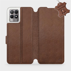 Phone Case Realme 8i - Design Brown Leather