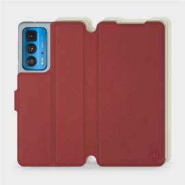 Phone Case Motorola Edge 20 Pro - Design Dark Red with Platinum
