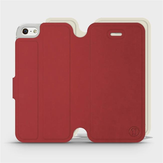 Phone Case Apple iPhone SE - Design Dark Red with Platinum