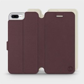 Phone Case Apple iPhone 7 Plus - Design Burgundy with Platinum