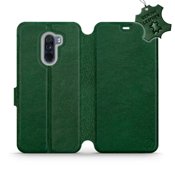 Phone Case Xiaomi Pocophone F1 - Design Green Leather