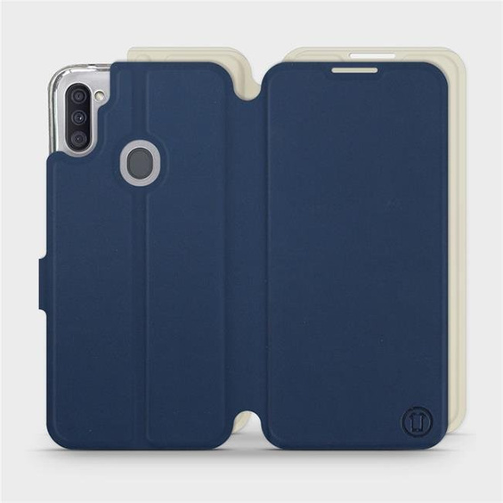 Phone Case Samsung Galaxy M11 - Design Navy with Platinum