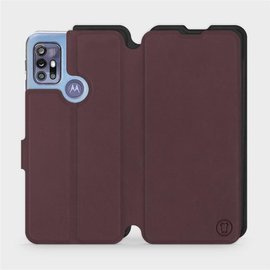 Phone Case Motorola Moto G30 - Design Burgundy with Black