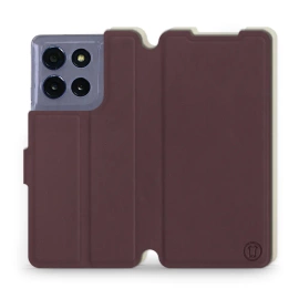 Phone Case Motorola Moto G86 5G - Design Burgundy with Platinum