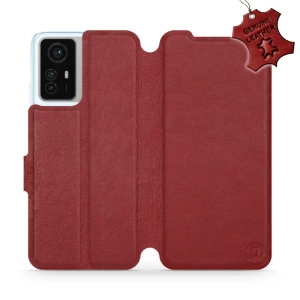 Phone Case Xiaomi Redmi Note 12S - Design Dark Red Leather
