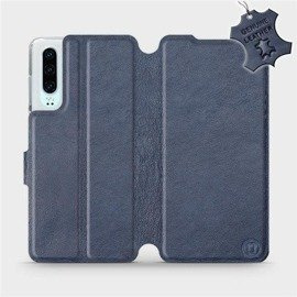 Phone Case Huawei P30 - Design Blue Leather