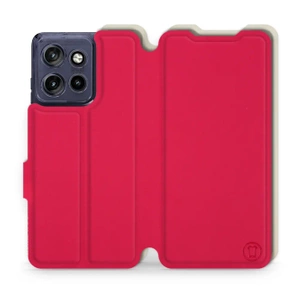 Hülle für Motorola Edge 50 Neo - Farbe Rot mit Platin