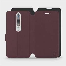 Phone Case Nokia 6.1 - Design Burgundy with Black
