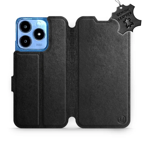 Phone Case Realme C63 - Design Black Leather