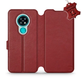Phone Case Nokia 7.2 - Design Dark Red Leather