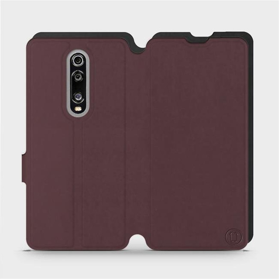 Phone Case Xiaomi Mi 9T - Design Burgundy with Black
