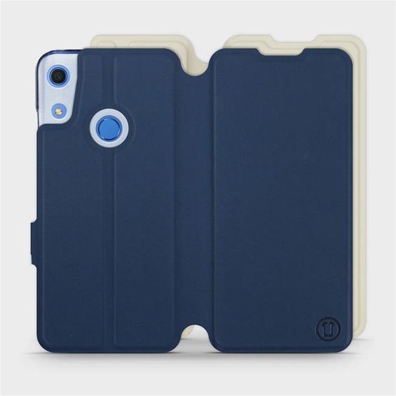 Hülle für Huawei Y6S - Farbe Marineblau mit Platin