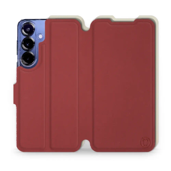 Phone Case Samsung Galaxy S25 Plus - Design Dark Red with Platinum