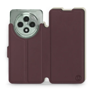 Phone Case OPPO Reno12 F 5G - Design Burgundy with Platinum